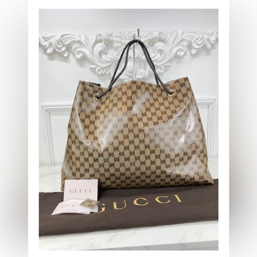 Gucci large crystal gifford tote